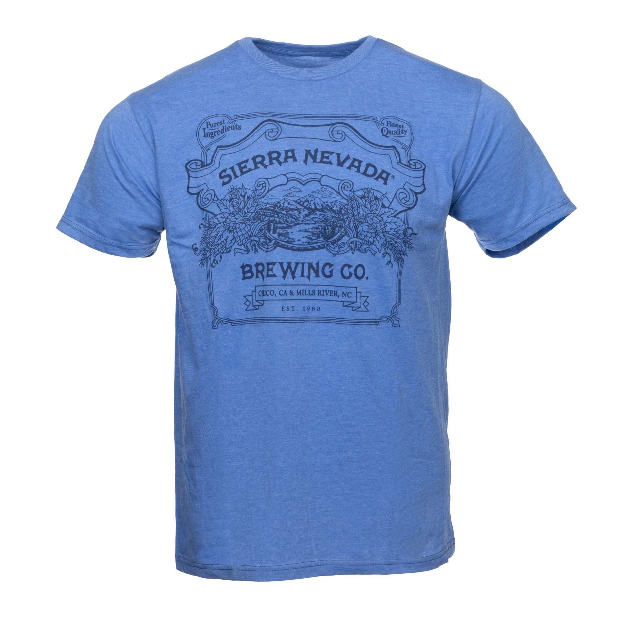 Sierra Nevada Handcrafted T-Shirt Electric Blue - Front view